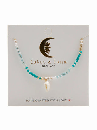 Lotus & Luna Sandy in Sanibel Seed Bead Necklace