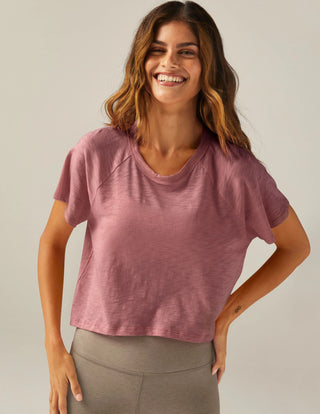 Beyond Yoga Signature High Low Cropped Tee