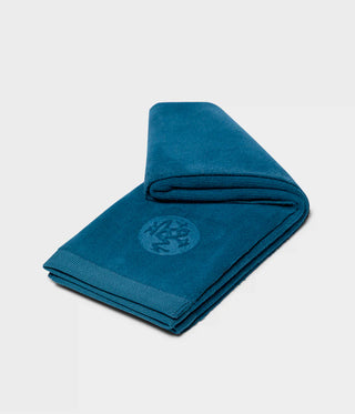 Manduka Yoga Mat Towel NEW With Sweat Activated Grip Equa Blue 72” x 26.5”  Blue 846698039119